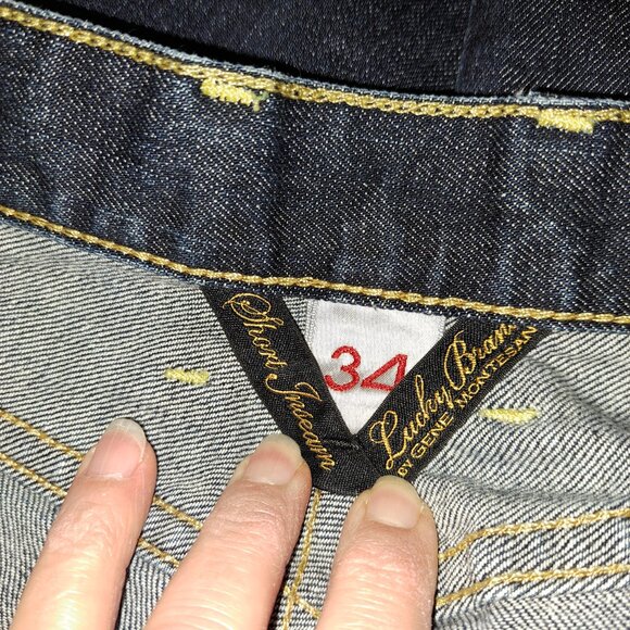 Lucky Brand Dungarees by Gene Montesano Classic fit Jeans Size 34 Short Inseam - Picture 10 of 12